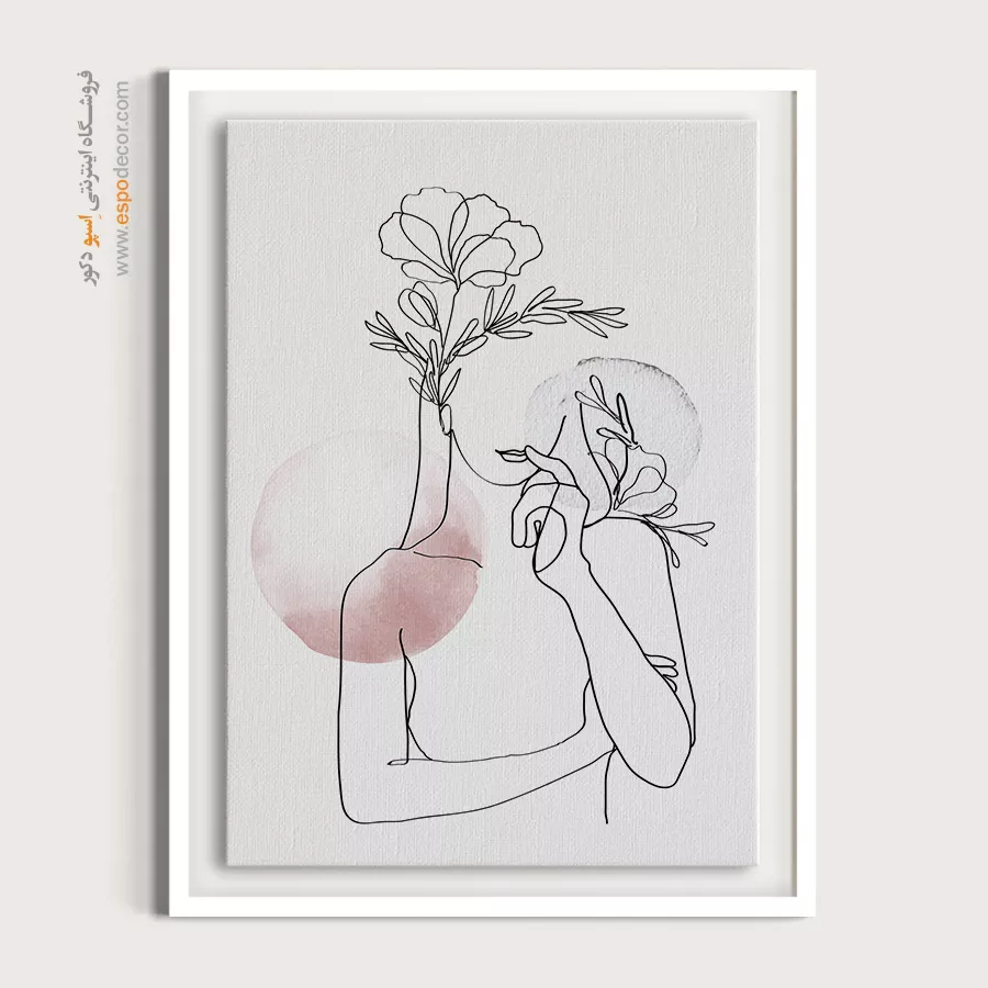 خرید تابلو برای پذیرایی - سطح براق – تابلو طراحی خطی - اسپو دکور