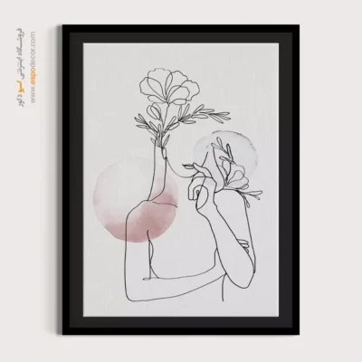 خرید تابلو برای پذیرایی - سطح براق – تابلو طراحی خطی - اسپو دکور