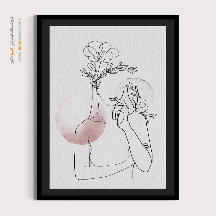 خرید تابلو برای پذیرایی - سطح براق – تابلو طراحی خطی - اسپو دکور