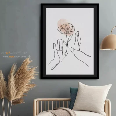 خرید تابلو بوم طراحی خطی - سکته مغزی ساختار یافته – تابلو طراحی خطی - اسپو دکور