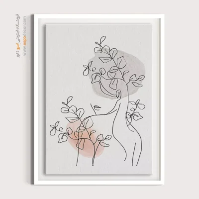 تابلو طراحی خطی طلایی - سیلوئت براق – تابلو طراحی خطی - اسپو دکور