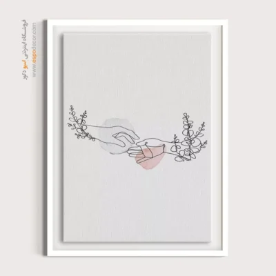 تابلو طراحی خطی گل - سیلوئت های ساختار یافته – تابلو طراحی خطی - اسپو دکور