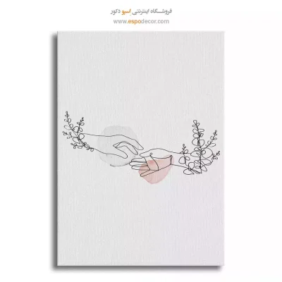 تابلو طراحی خطی گل