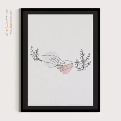 تابلو طراحی خطی گل - سیلوئت های ساختار یافته – تابلو طراحی خطی - اسپو دکور