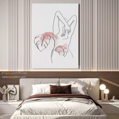 تابلو خطی برگ