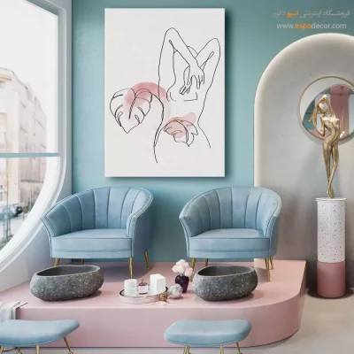 تابلو خطی برگ