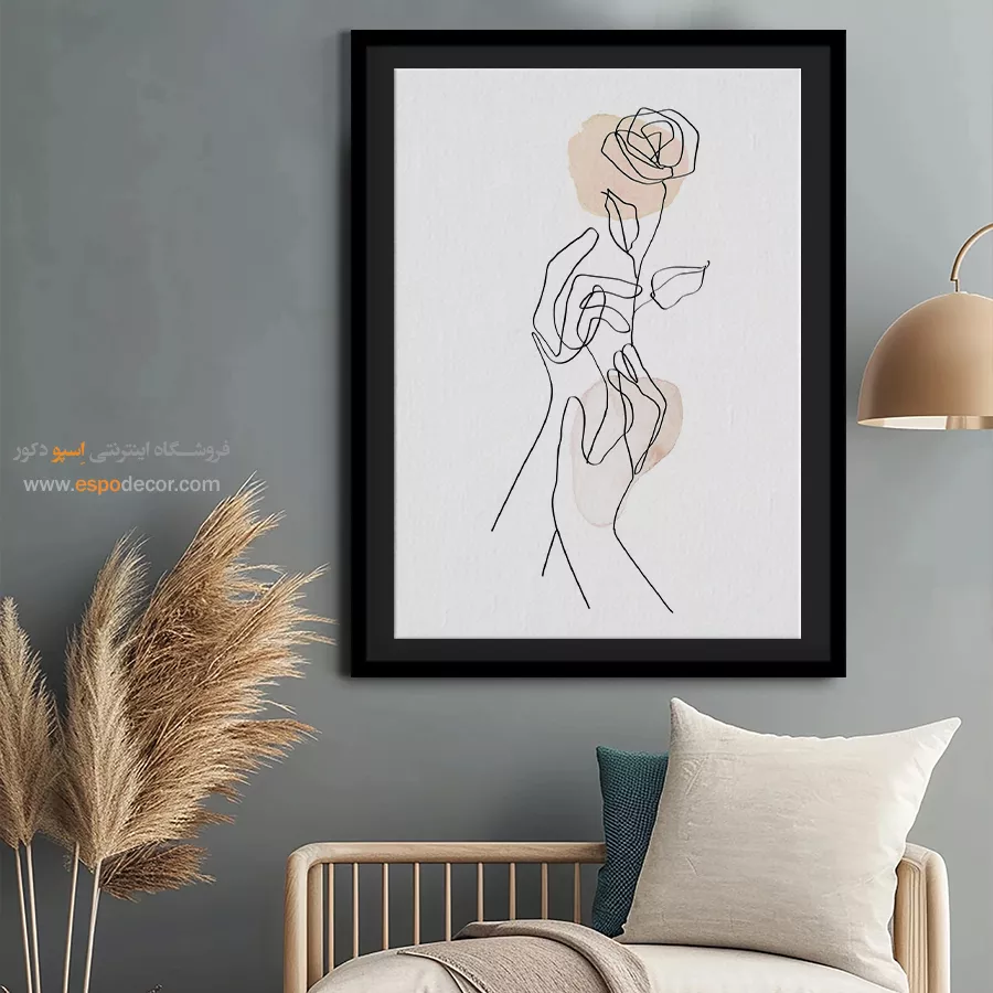 تابلو طراحی خطی طلایی - شبکه خطی – تابلو طراحی خطی - اسپو دکور