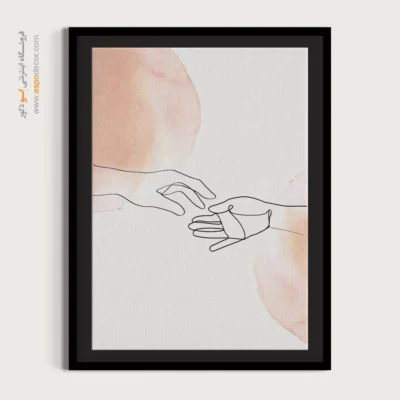 خرید تابلو برای پذیرایی دیوار - شبکه هندسی – تابلو طراحی خطی - اسپو دکور