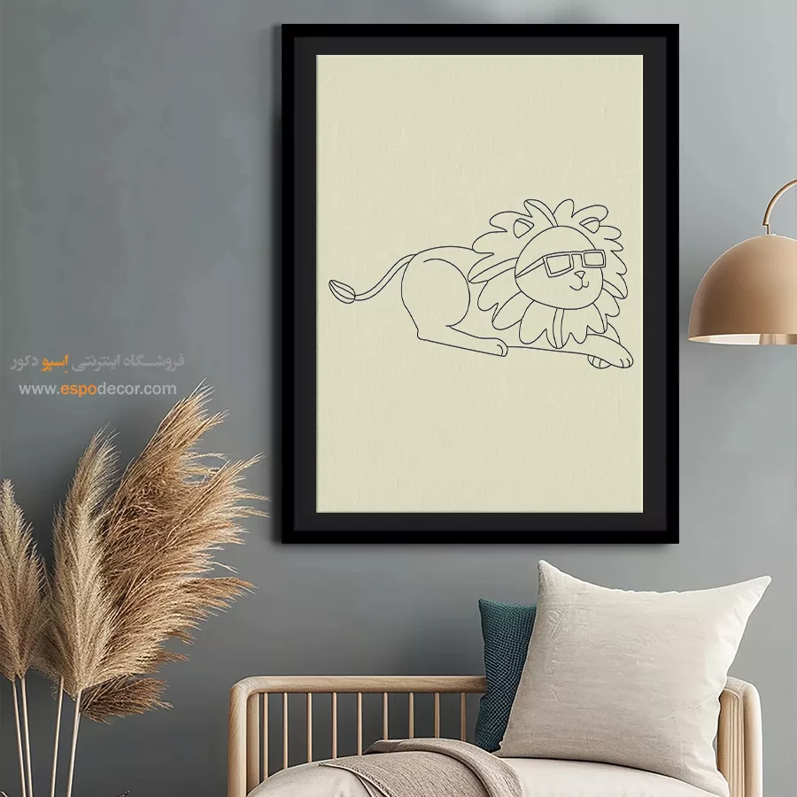 خرید تابلو مدرن - شیار هندسی – تابلو طراحی خطی - اسپو دکور