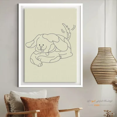 خرید تابلو انگیزشی - ضربات قلم مو متعادل – تابلو طراحی خطی - اسپو دکور