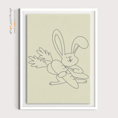 خرید تابلو اتاق کودک - ضربه های ساده – تابلو طراحی خطی - اسپو دکور