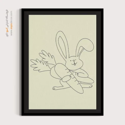 خرید تابلو اتاق کودک - ضربه های ساده – تابلو طراحی خطی - اسپو دکور