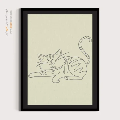 تابلو بوم مدرن و فانتزی - گراف درخشش – تابلو طراحی خطی - اسپو دکور