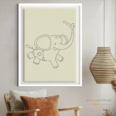 تابلو طراحی خطی انتزاعی - محور شفق قطبی – تابلو طراحی خطی - اسپو دکور