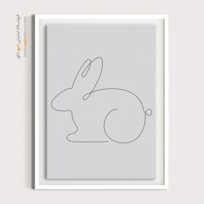 تابلو خطی برگ - نمودار درخشان – تابلو طراحی خطی - اسپو دکور