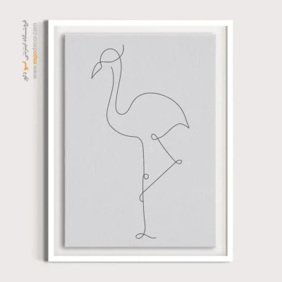 تابلو بوم طرح چهره خطی - شاهکار نشانگر – تابلو طراحی خطی - اسپو دکور