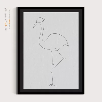 تابلو بوم طرح چهره خطی - شاهکار نشانگر – تابلو طراحی خطی - اسپو دکور