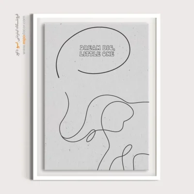 خرید تابلو فشن دخترانه - نگاه – تابلو طراحی خطی - اسپو دکور