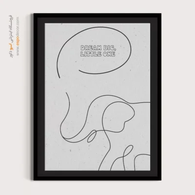 خرید تابلو فشن دخترانه - نگاه – تابلو طراحی خطی - اسپو دکور