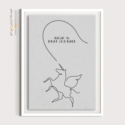 تابلو بوم مناسب اتاق خواب - چرخش طیف – تابلو طراحی خطی - اسپو دکور