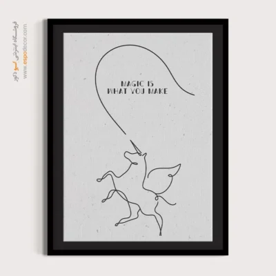 تابلو بوم مناسب اتاق خواب - چرخش طیف – تابلو طراحی خطی - اسپو دکور