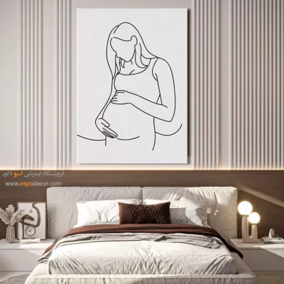 تابلو بوم طرح پرتره خطی زن