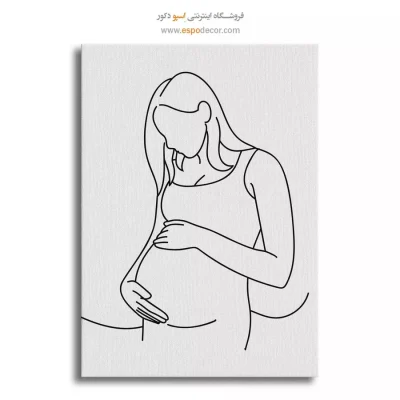 تابلو بوم طرح پرتره خطی زن