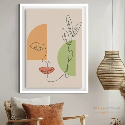 تابلو طراحی خطی انتزاعی - شیک کروماتیک – تابلو طراحی خطی - اسپو دکور