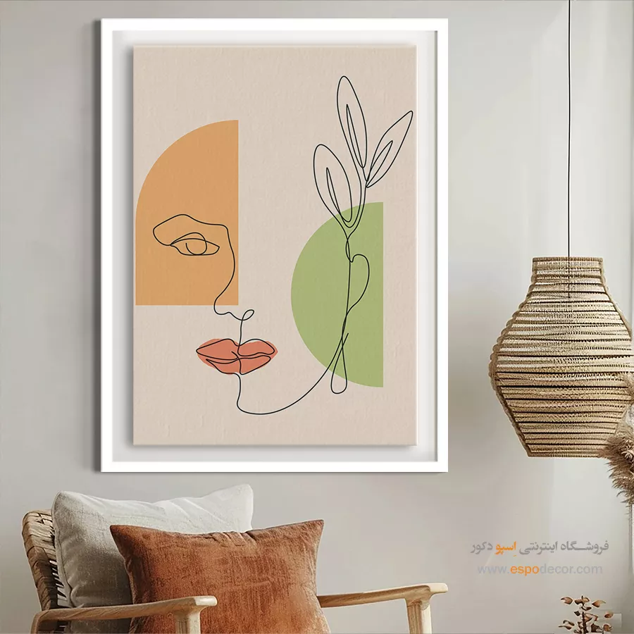 تابلو طراحی خطی انتزاعی - شیک کروماتیک – تابلو طراحی خطی - اسپو دکور