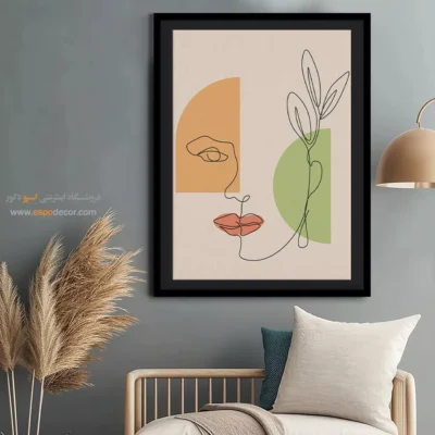 تابلو طراحی خطی انتزاعی - شیک کروماتیک – تابلو طراحی خطی - اسپو دکور