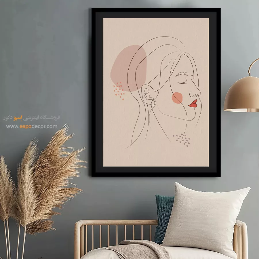 خرید تابلو خطی دختران - سحر و جادو نشانگر – تابلو طراحی خطی - اسپو دکور