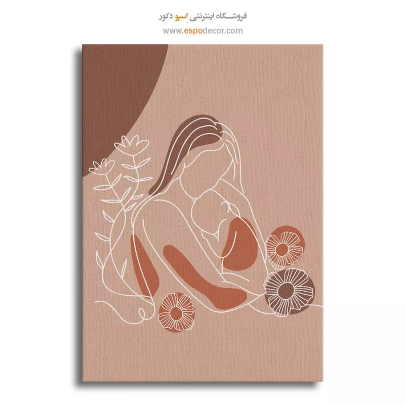 تابلو بوم طرح چهره خطی