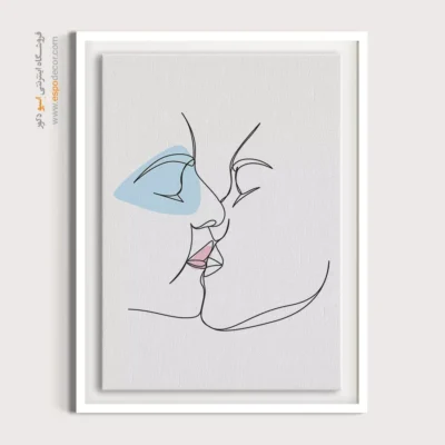 تابلو بوم طرح چهره خطی - طیف – تابلو طراحی خطی - اسپو دکور