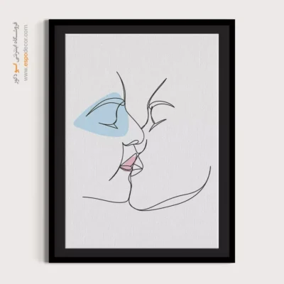 تابلو بوم طرح چهره خطی - طیف – تابلو طراحی خطی - اسپو دکور