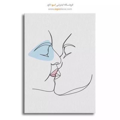 تابلو بوم طرح چهره خطی