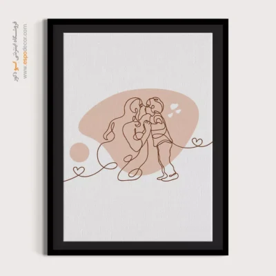 تابلو بوم طرح چهره خطی - طیف براق – تابلو طراحی خطی - اسپو دکور