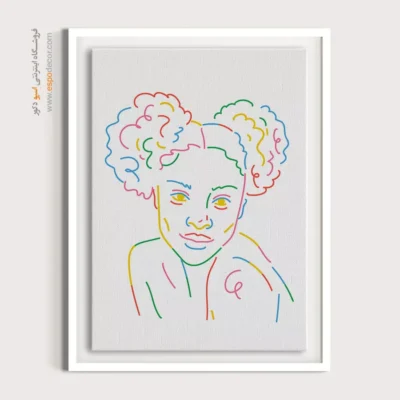 تابلو بوم طرح نقاشی خطی - طیف ساختار یافته – تابلو طراحی خطی - اسپو دکور