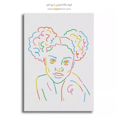 تابلو بوم طرح نقاشی خطی
