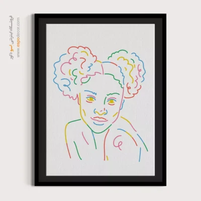 تابلو بوم طرح نقاشی خطی - طیف ساختار یافته – تابلو طراحی خطی - اسپو دکور