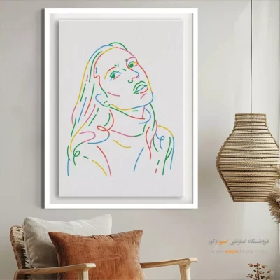 تابلو بوم مناسب پذیرایی - طیف ساده – تابلو طراحی خطی - اسپو دکور