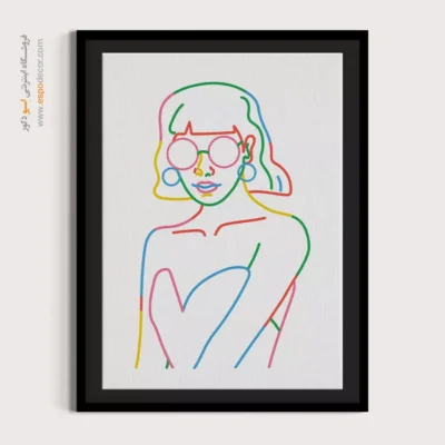 تابلو بوم مناسب اتاق خواب - طیف کارآمد – تابلو طراحی خطی - اسپو دکور