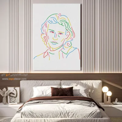 تابلو خطی پرنده