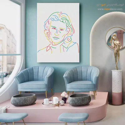 تابلو خطی پرنده