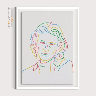 تابلو خطی پرنده - طیف متقارن – تابلو طراحی خطی - اسپو دکور