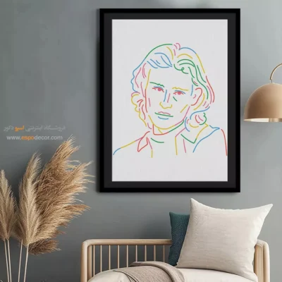 تابلو خطی پرنده - طیف متقارن – تابلو طراحی خطی - اسپو دکور