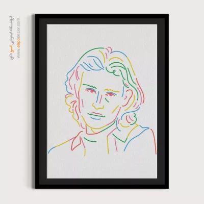 تابلو خطی پرنده - طیف متقارن – تابلو طراحی خطی - اسپو دکور