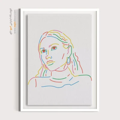 تابلو طراحی خطی دختر - فرم جریان – تابلو طراحی خطی - اسپو دکور