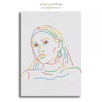 تابلو طراحی خطی دختر