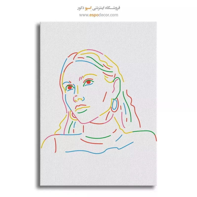 تابلو طراحی خطی دختر