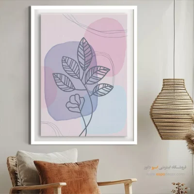 تابلو طراحی خطی زن - فضای استروک خط‌دار جریان – تابلو طراحی خطی - اسپو دکور